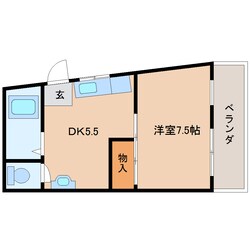 生駒駅 徒歩3分 4階の物件間取画像